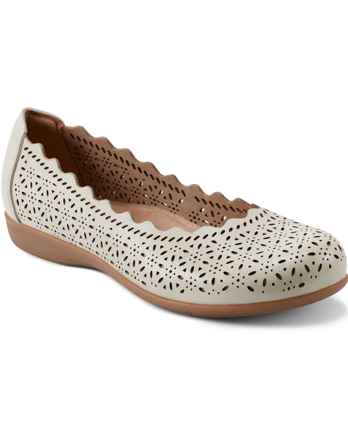 Earth Women's Bria Casual Flat In Cream Leather