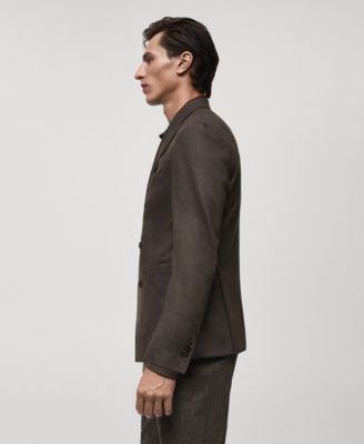 Men's Slim-Fit Virgin Wool Double-Breasted Blazer