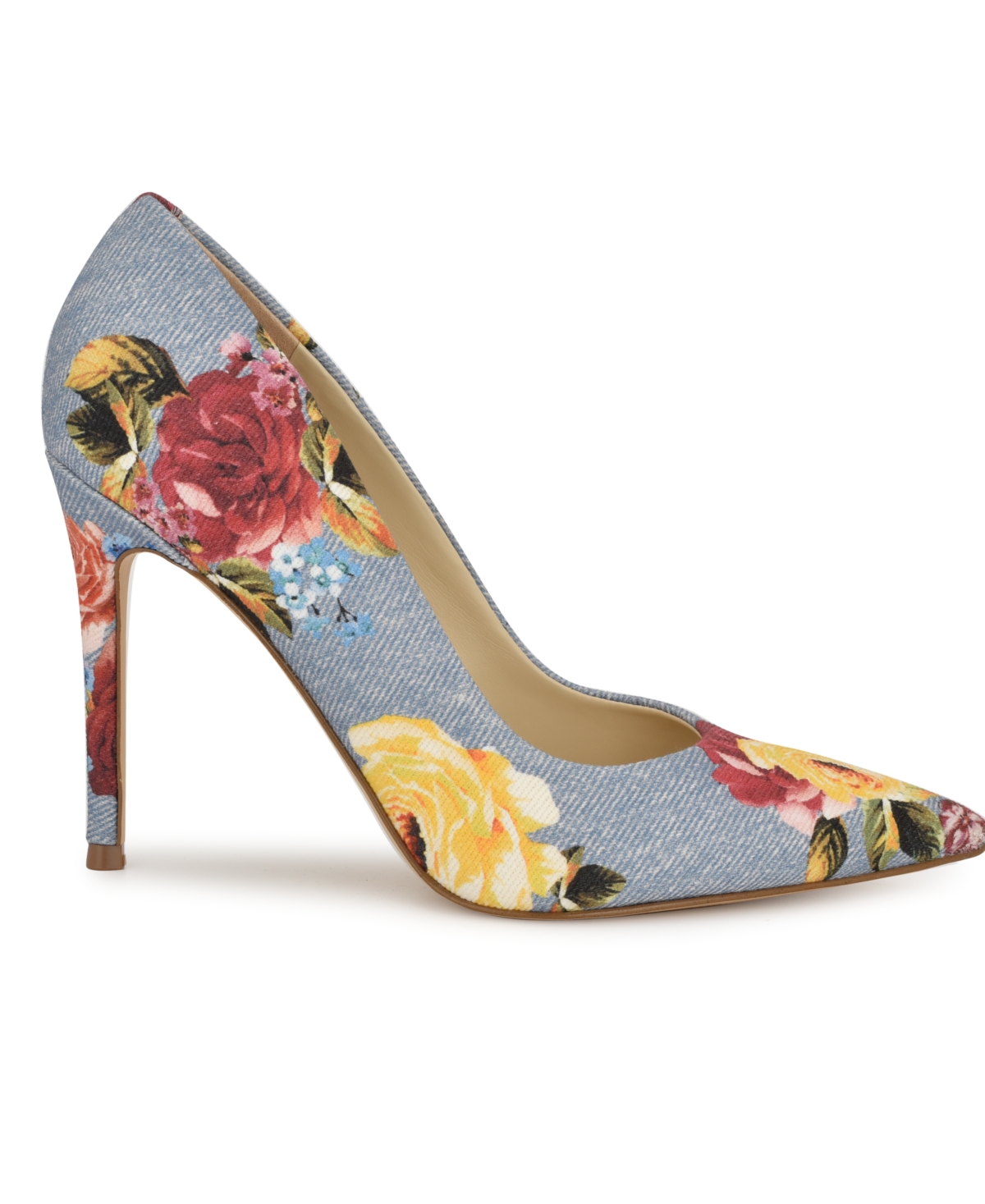 Shop Nine West Women's Fresh Slip-on Stiletto Pumps In Denim Rose