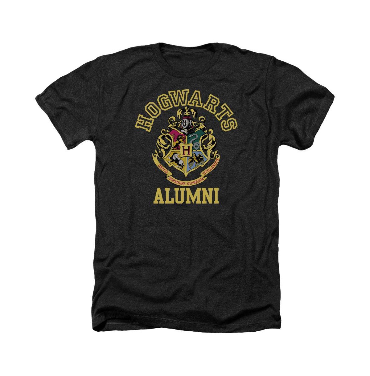 Mens Hogwarts Alumni Adult Heather Tee / T-Shirt - Black