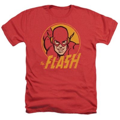 Dc Mens DC Comics Flash Flash Circle Adult Heather Tee / T-Shirt
