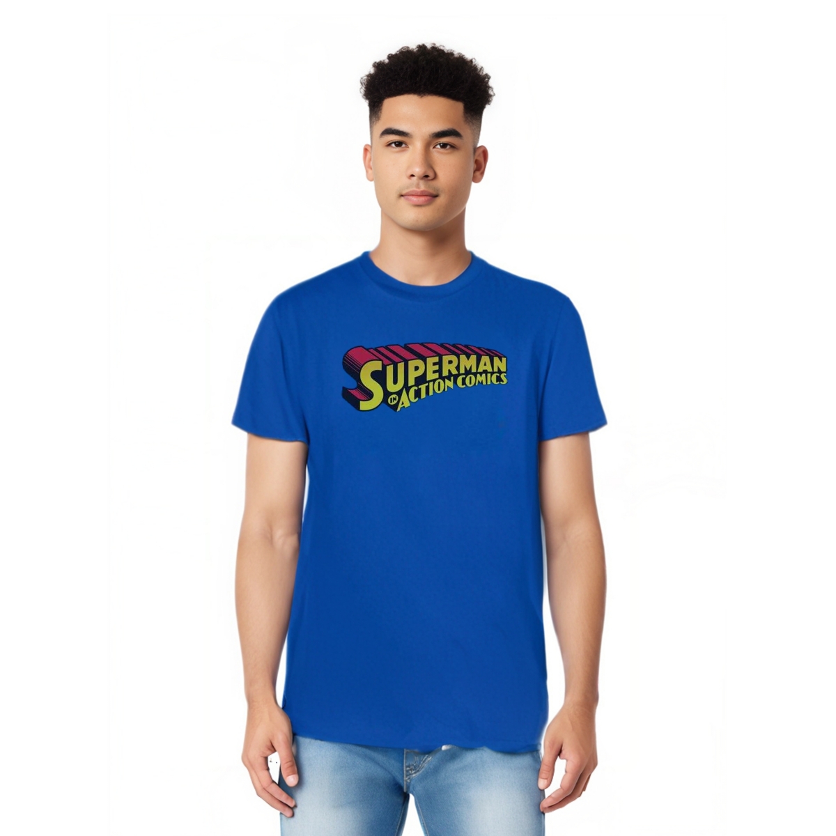 Mens In Short Sleeve Adult Tee / T-Shirt - Medium blue