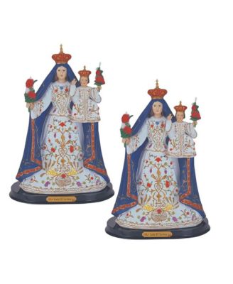 "2-PC Set" 12"H Our Lady of Candle Statue Virgin of Candelaria Holy Figurine Statue Ornament Home Room Office Decor and Perfect Ideas for Housewarming, Holidays and Birthdays