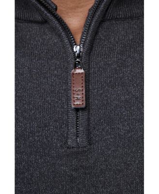 Men's Quarter Zip Mock Neck Sweater