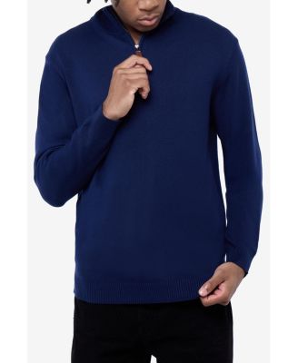 Men's Quarter Zip Mock Neck Sweater