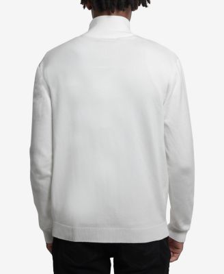 Men's Full Zip Mock Neck Sweater