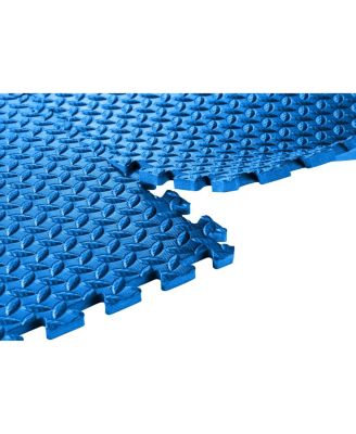 24 Sq Ft Blue EVA Foam Interlocking Exercise Mat, 6-Tile