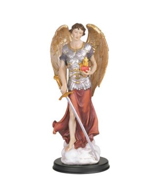 "2-PC Set" 12"H Archangel Jehudiel Statue Saint Jegudiel The Angel of Work Holy Figurine Statue Ornament Home Room Office Decor and Perfect Ideas for Housewarming