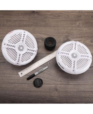 6.5-Inch Component Marine Speakers, 250 Watts, White