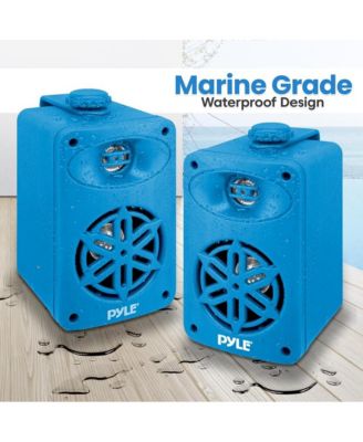 3.5” 2-Way Bluetooth Wireless Speaker System - Waterproof, 200W Max Power, 1/2” Tweeter, Compact Design