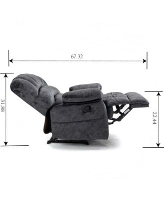38.50" Large Manual Recliner Chair in Fabric for Living Room