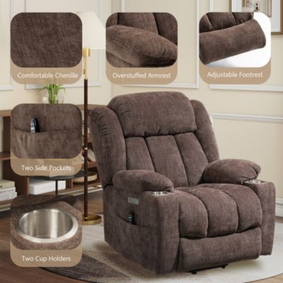 One Pack chenille fabric  Heavy Duty Motion Mechanism Up to 350 LBS Power Lift Recliner Chair