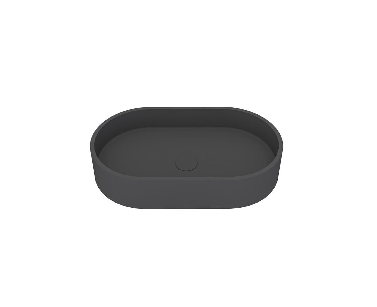 Oval Vessel Bathroom Sink - Mottled bluish gray