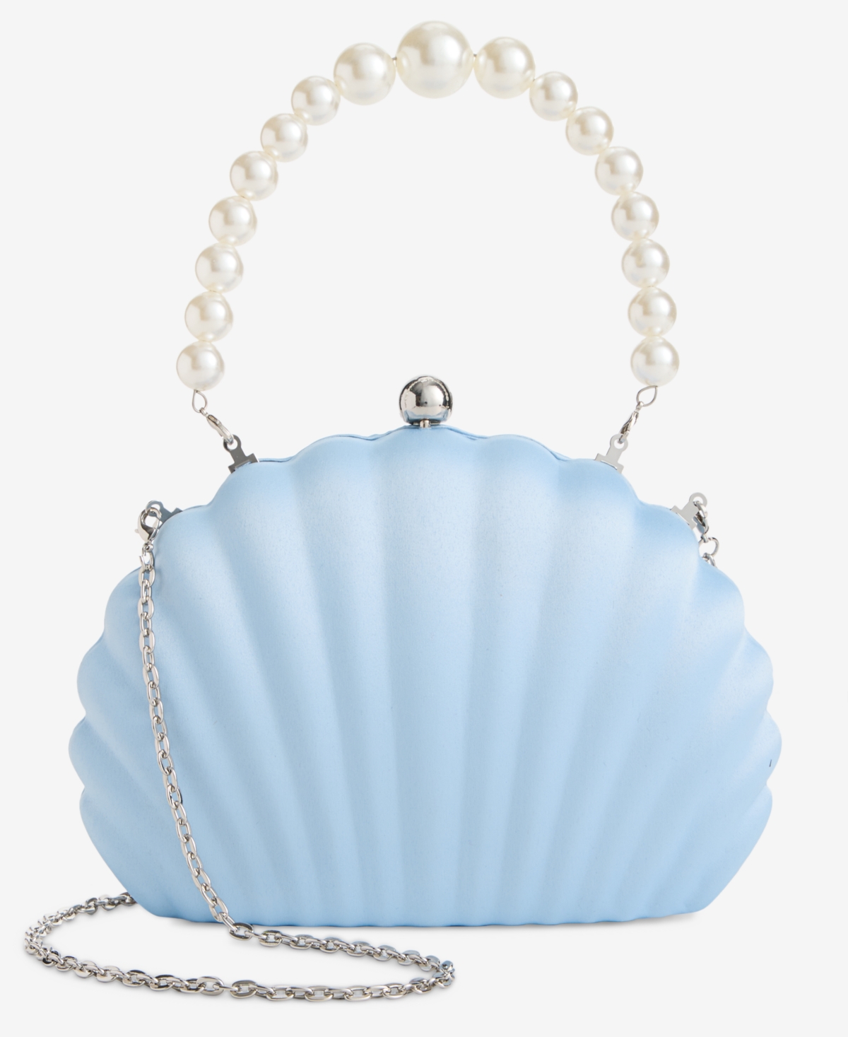 Inc International Concepts Seashell Minaudiere Satin Crossbody, Exclusively At Macy's In Bliss Blue