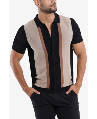 Men's Stripe Polo Sweater