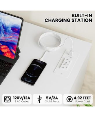 Dresser for Bedroom with LED Lights and Charging Station