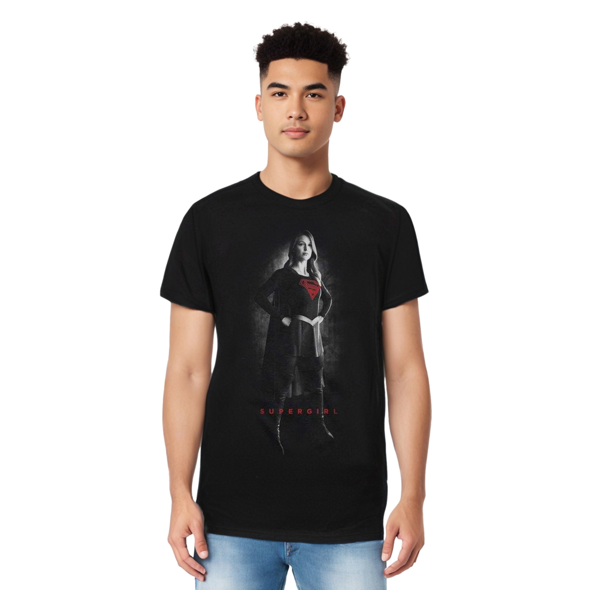 Mens Noir Short Sleeve Adult Tall Tee / T-Shirt - Black