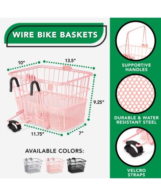 ProSource Wire Bike Basket, Pink
