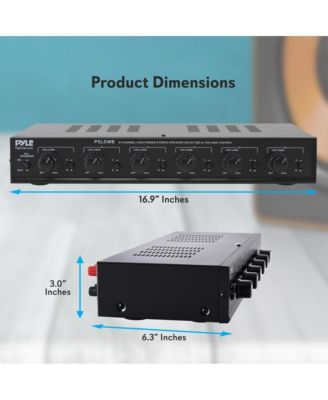 6-Ch. Multi-Zone Speaker Selector System with Independent Volume Control
