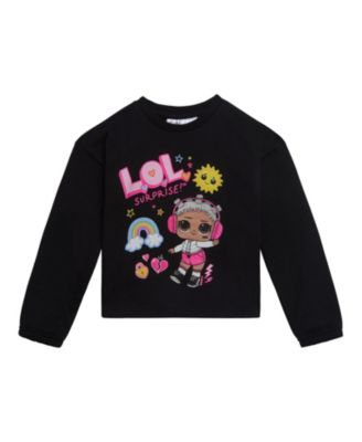 Girls Fleece Sweatshirt and Jogger Pants Outfit Set