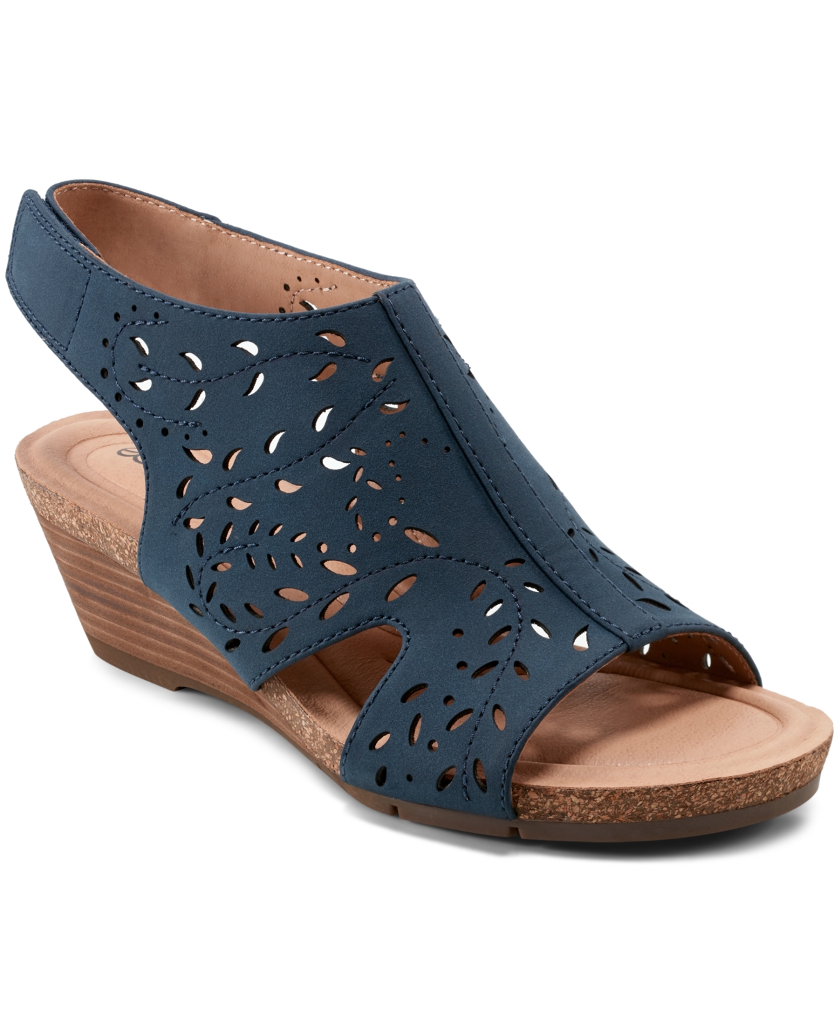 Shop Earth Women's Halin Cutout Slingback Wedge Sandals In Navy