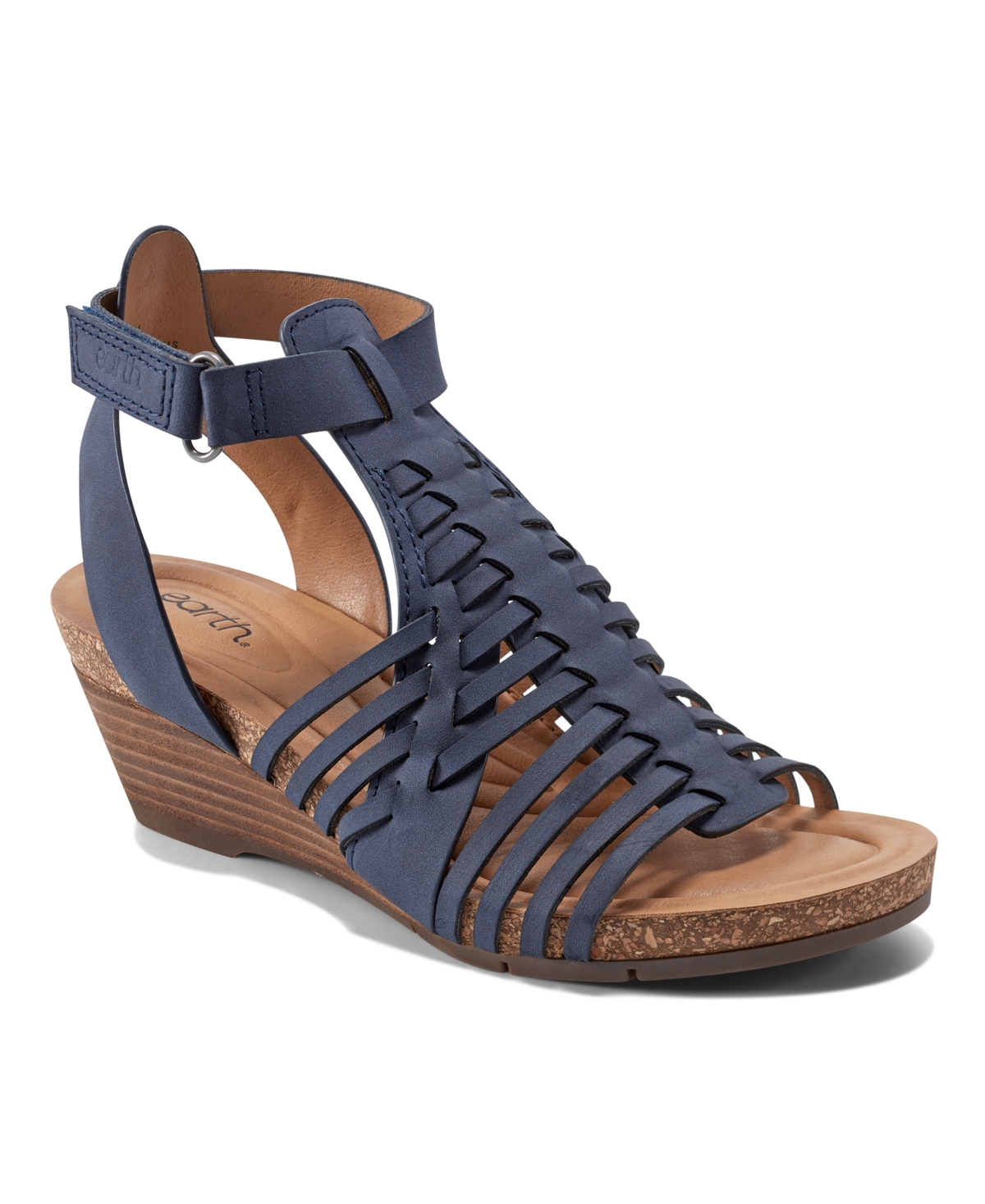 Earth Women's Hattie Fisherman Wedge Sandals - Navy