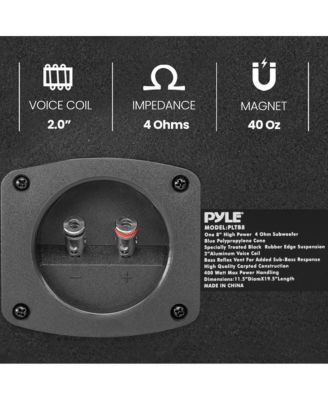 8'' Amplified Car Subwoofer Enclosure, 400W, Carpeted