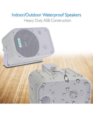 6.5" Indoor/Outdoor Waterproof Speakers - 500W Max Power, Bass Reflex Vent, Heavy Duty ABS Construction