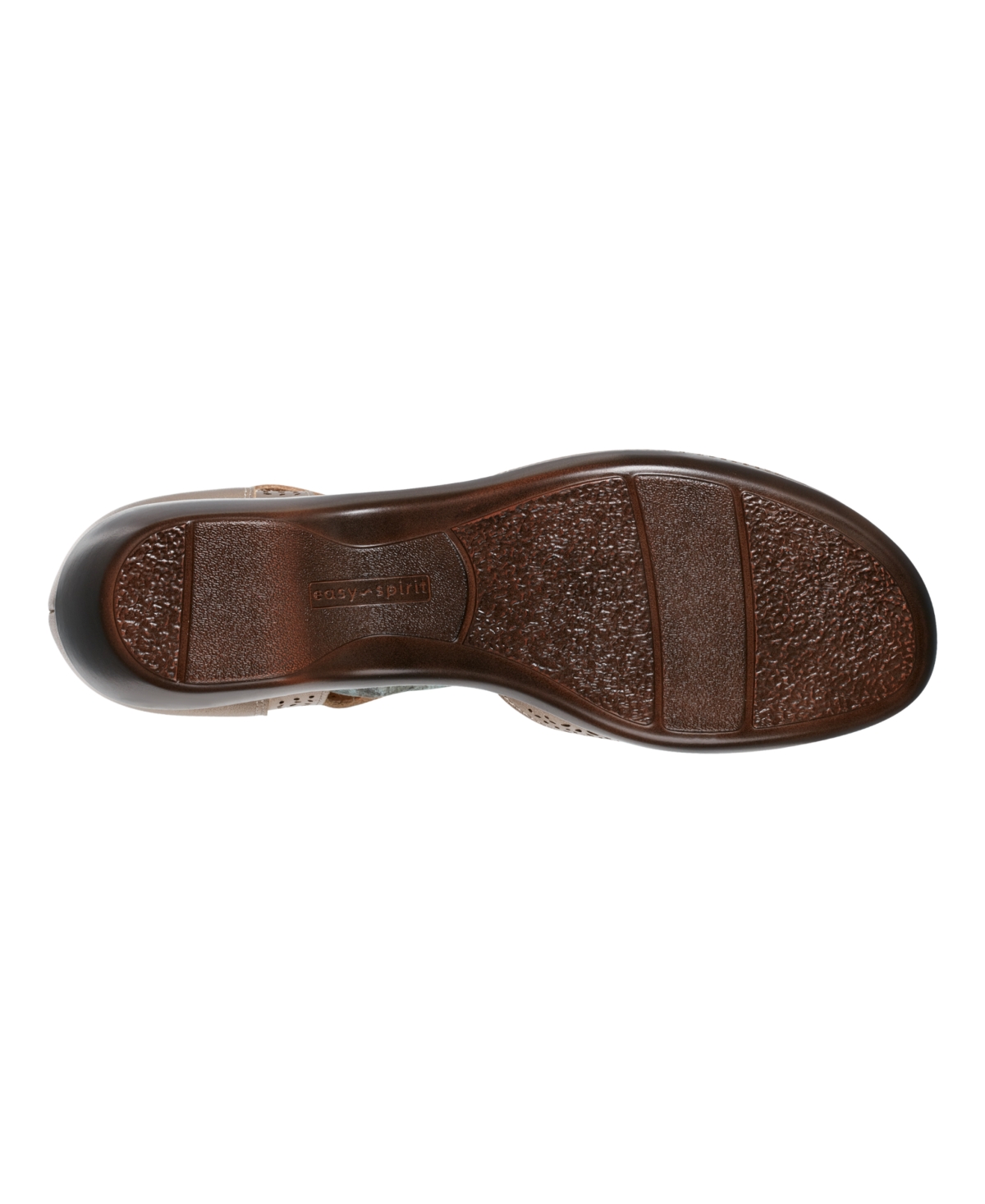 Shop Easy Spirit Women's Denita Two-piece Round Toe Flats In Bronze Leather