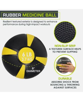 Rubber Medicine Ball, 6 lb