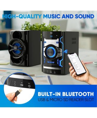 5.25” 2-Way Bluetooth Wireless Speaker System - Waterproof, 500W Max Power, 1/2” Tweeter, Compact Design