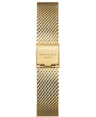 Octagon Women's Gold Tone Stainless Steel Mesh Bracelet Watch 24mm
