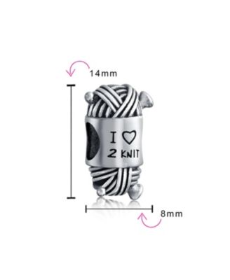 Charm Bead Yarn Ball Spool Knitting Sterling Silver European Bracelet