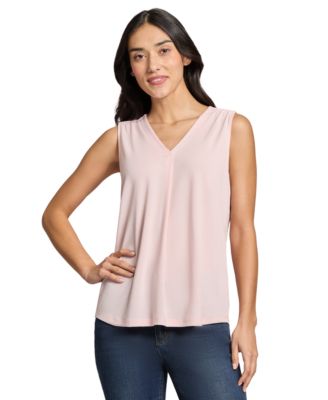 Jones New York - Women's Pleated V-Neck Top