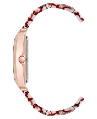 Women's Quartz Red and Pink Acetate Bracelet Watch, 26mm