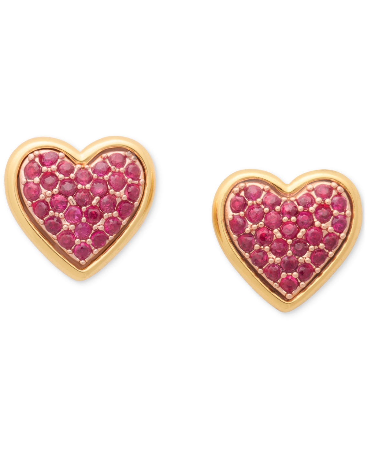 KATE SPADE CUBIC ZIRCONIA PAVE HEART STUD EARRINGS 