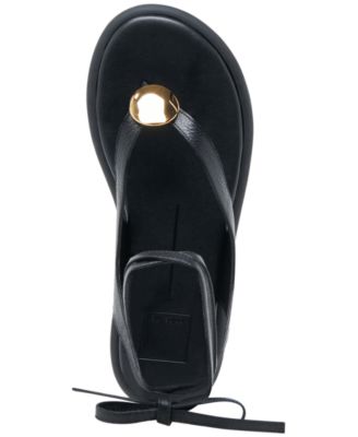 Women's Judy Lace-Up Ankle Wrap Embellished Flat Sandals