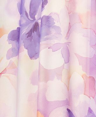 Plus Size Sleeveless V-Neck Floral Dress