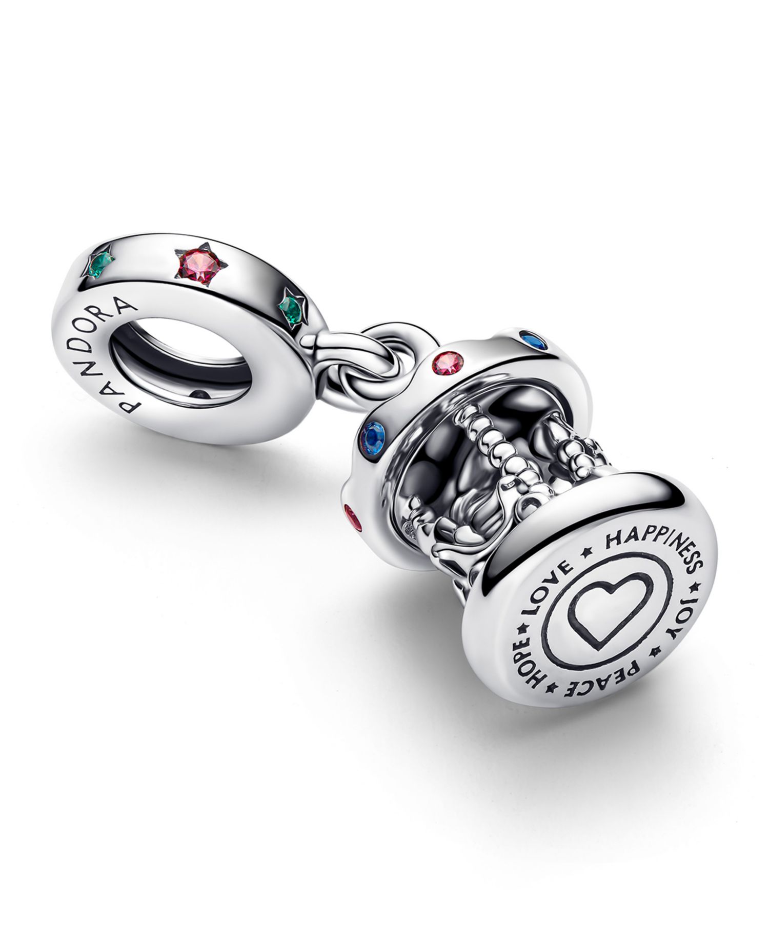 Sterling Silver Spinning Carousel Dangle Charm