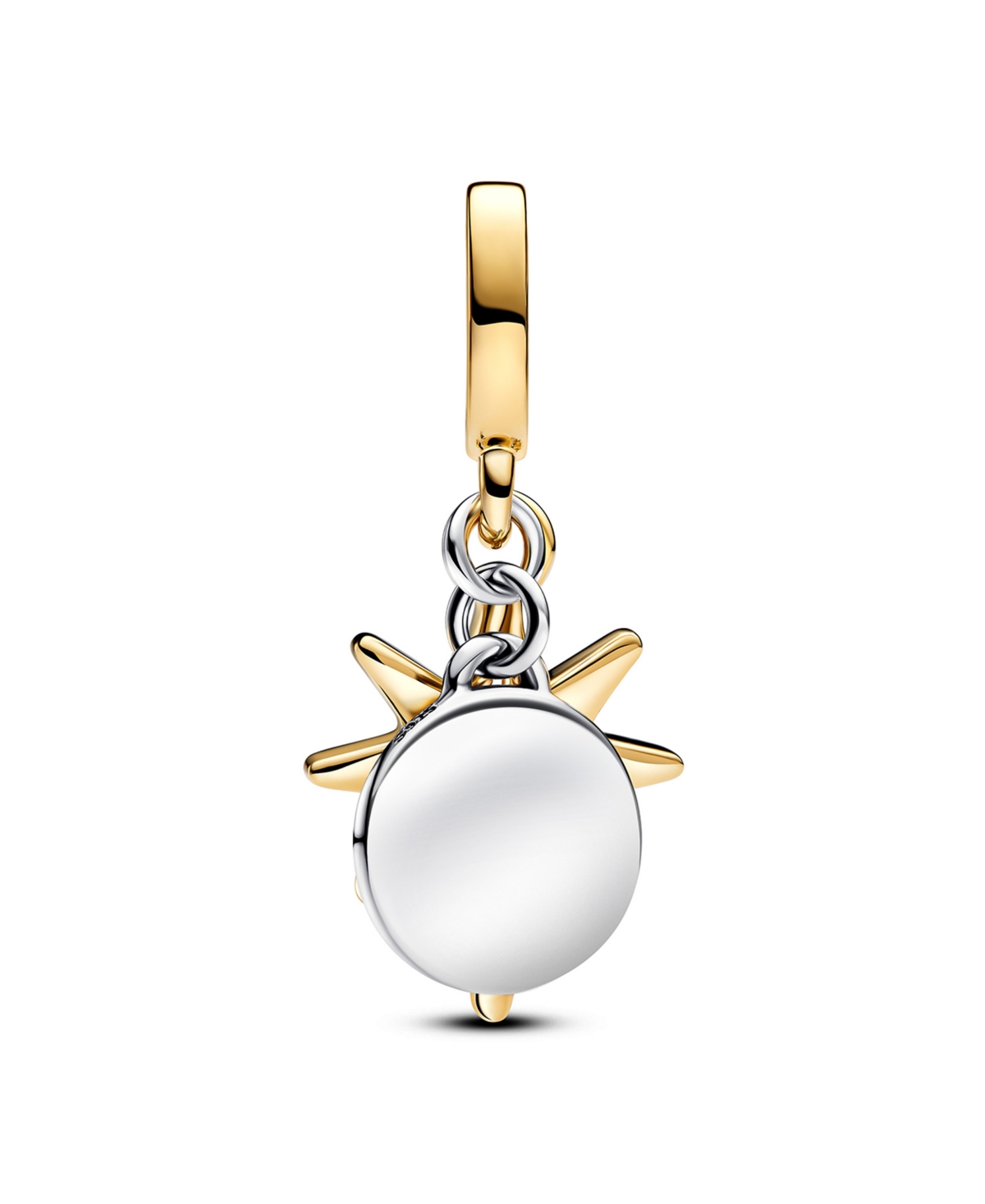 Pandora Engravable North Star Lab-grown Diamond Dangle Charm In Sterling Silver