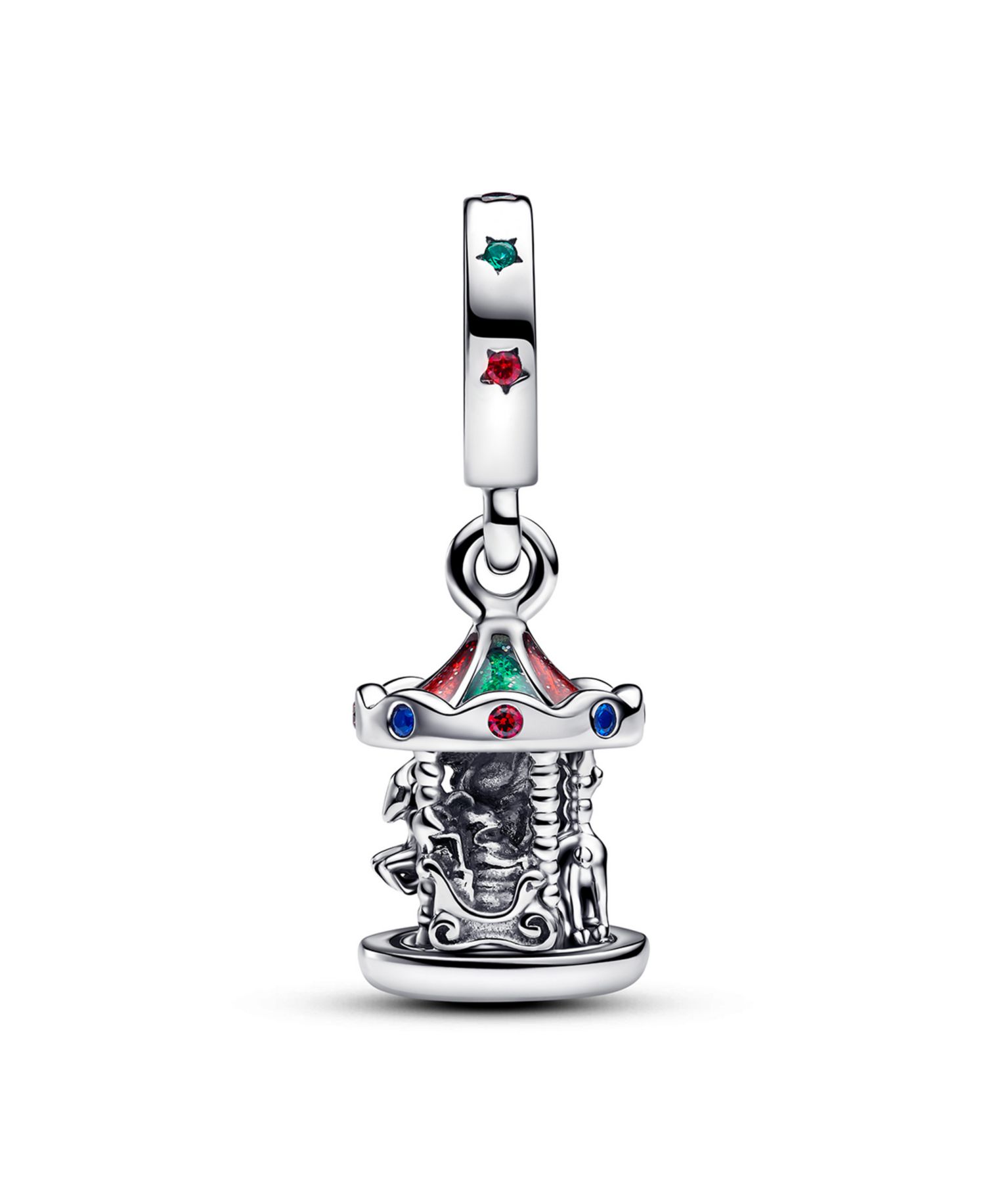 Sterling Silver Spinning Carousel Dangle Charm