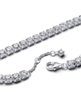 Sterling Silver Sparkling Bold Tennis Bracelet