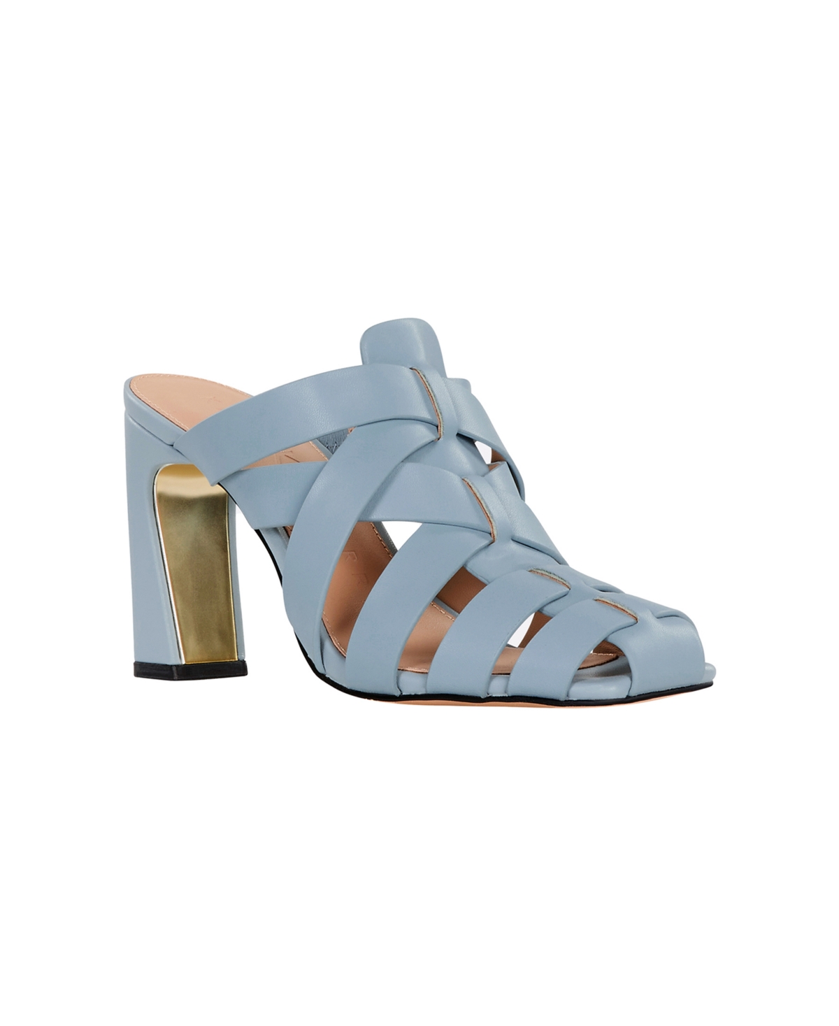 Shop Katy Perry Women's The Puebla Fisherman Square Toe Heel Mules In Sky Blue