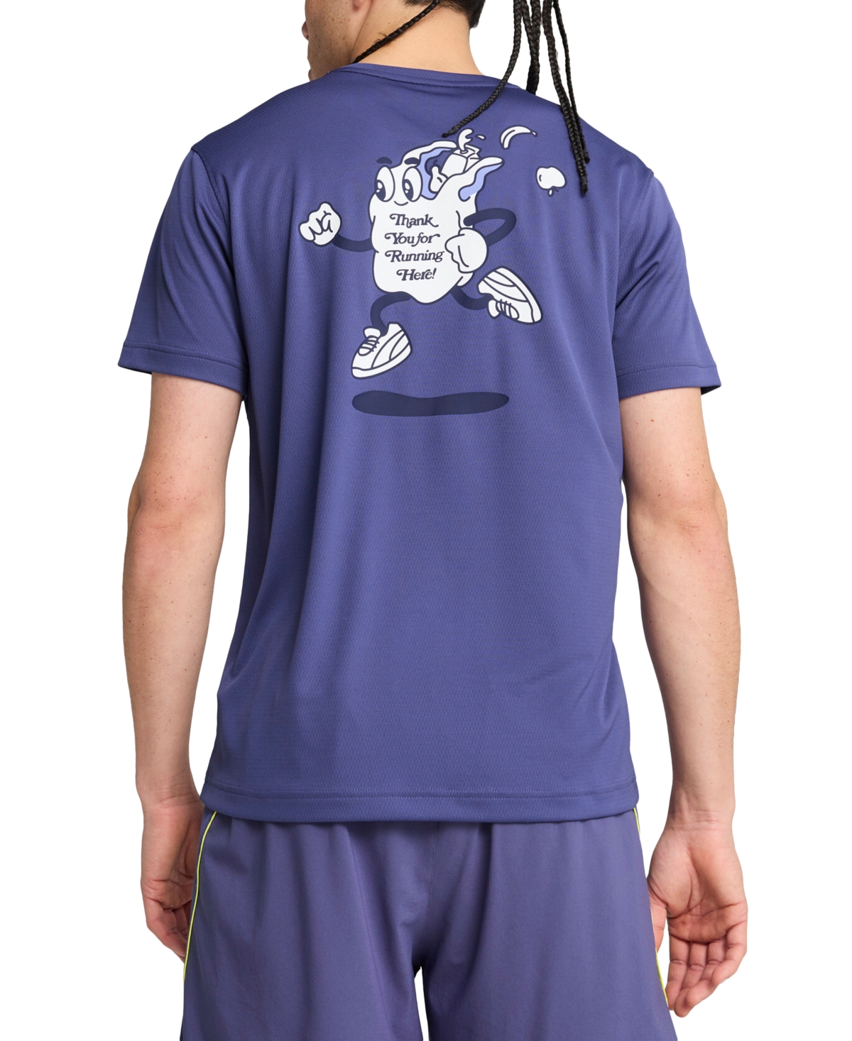 Puma Men's Thank You For Running Here Graphic T-shirt In Blue