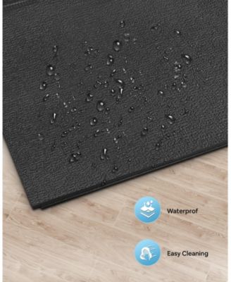 Foldable Rubber Treadmill Mat, Non-Slip Walking Pad Mats, High Resilience Floor Protector for Home Fitness, Bike Gym Mat, 68" * 25.6"