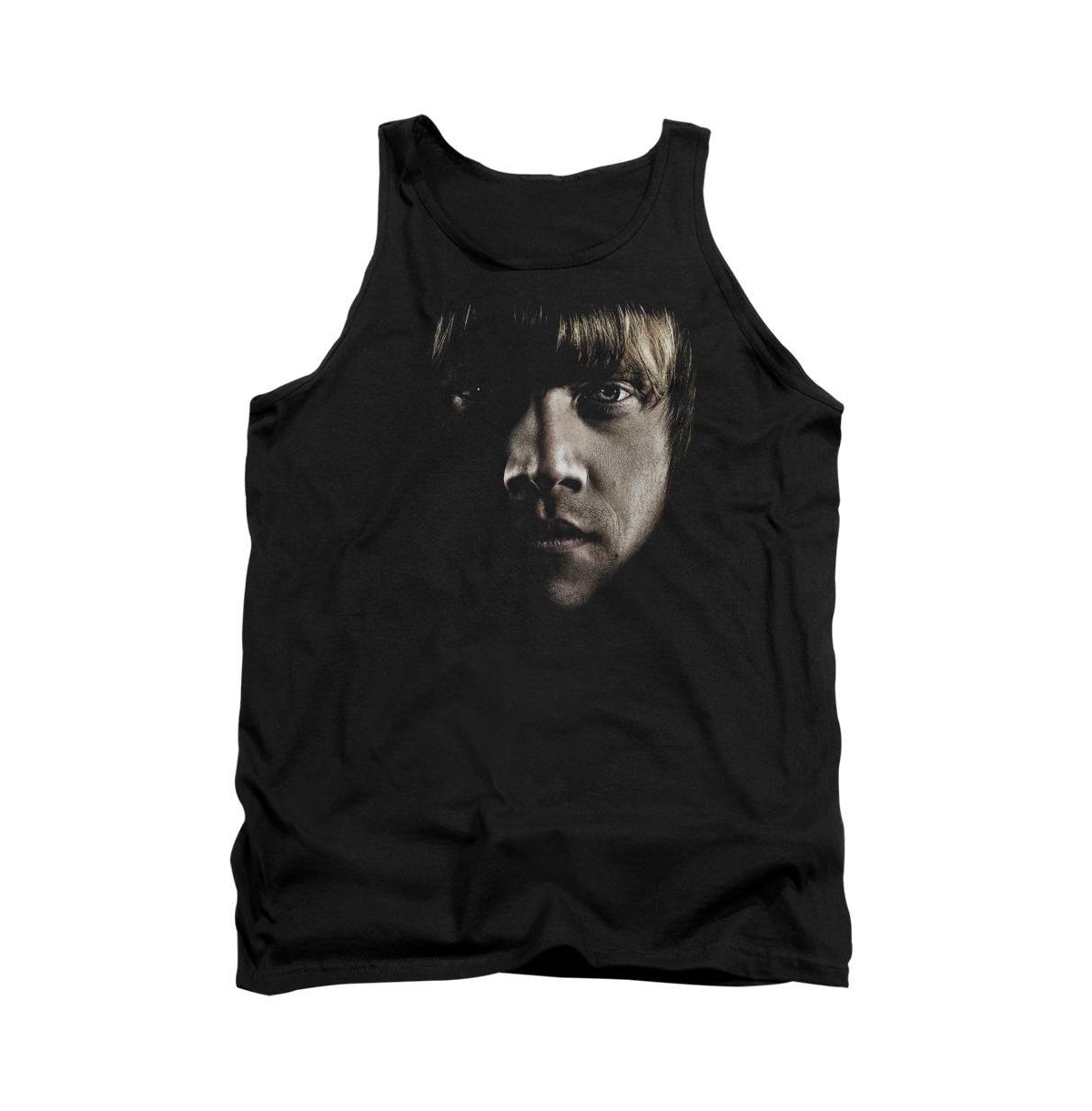 Mens Ron Poster Head Adult Tank Top - Black