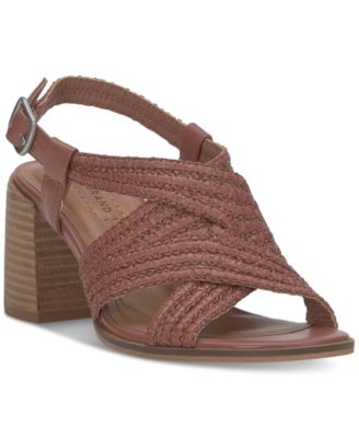 Lucky Brand - Women's Sasina Woven Strappy Block-Heel Dress Sandals