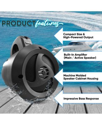 4” Waterproof Off-Road Bluetooth Streaming Speakers, Amplified, 900W