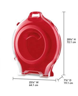 Clear Lid Red Base Nesting Storage Christmas Wreath Box (12 Pack)