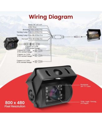 DVR Cam Recording System with 7'' Display Monitor and Night Vision, Waterproof